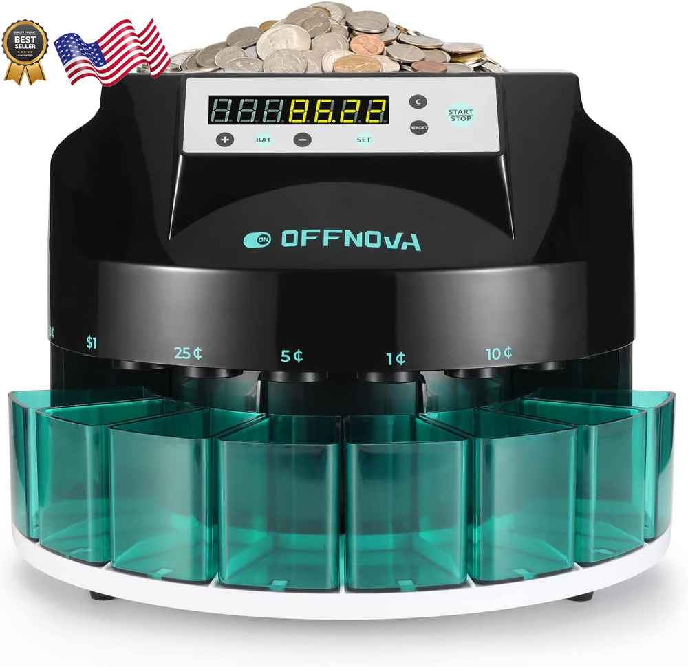 Electric Automatic Coin Sorter & Change Counter Machine Coins up to 300 Coins