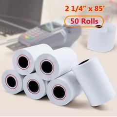 Thermal Receipt Paper 2 1/4 x 85 Fade Resistant BPA Free Water Oil Proof 50 Roll