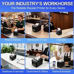 Milestone P80E POS Receipt Printer 80mm USB Thermal 120 ppm with Auto Cutter