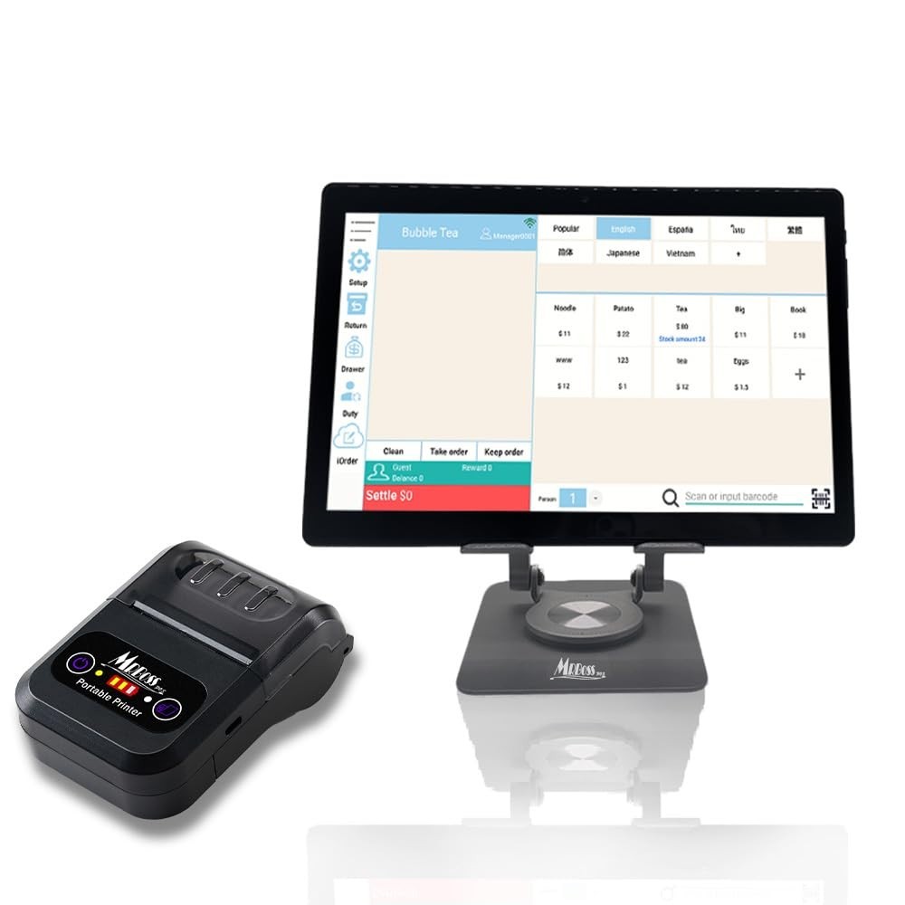 POS Mobile Register Tablet Portable Printer Software App for Restaurant Retail