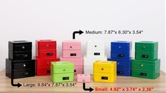 Black Mini Cash Box with Removable Coin Tray – Perfect for Teaching Kids Savings