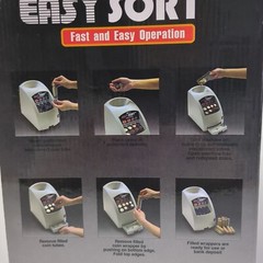 Coin Sorter Royal Sovereign Easy Sort CO-2000 Electric FAST Used w/ Original Box