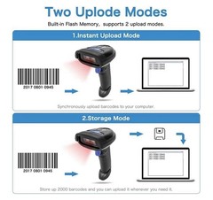 Netum Barcode Scanner NT-1228BC Bluetooth Wireless Barcode Reader Works With Mac