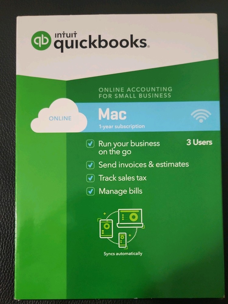 Inuit Quickbooks For Mac Online 1 Year Subscription 3 Users