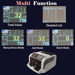 Mix Denomination Money Counter, Value Counting, Back Loading Counting, IMG/WL…