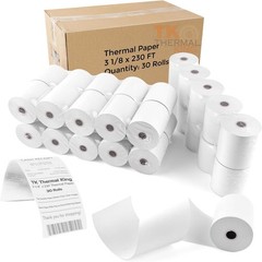 30 Count 3 1/8″ x 230′ Thermal Paper – Clear Image Quality for Cash Registers