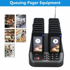 16 Pager Guest Keypad Wireless Calling Paging Queuing System Restaurant Coaster