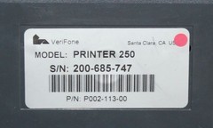 Verifone Printer 250 with Power Supply / AC Adapter Cord – Tested. Fast Shipping