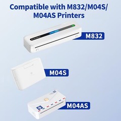 110mm Thermal Printer Paper 3 Rolls Compatible with M832 M834 M835 M04S M04AS…