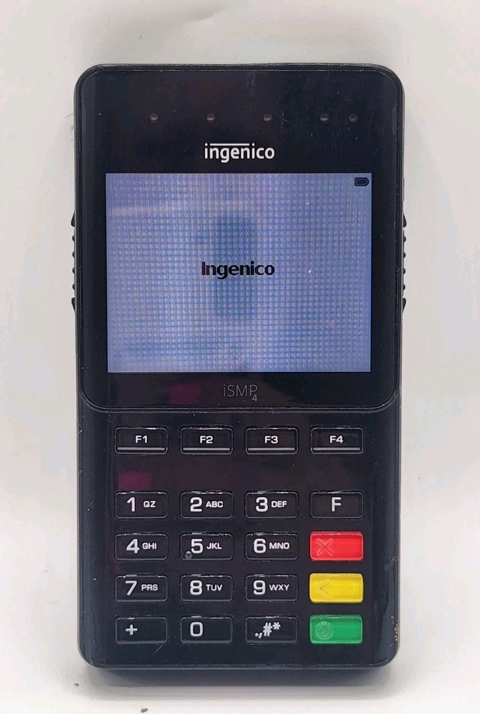 INGENICO ISMP4 POS Terminal Credit Card Reader Barcode Scanner IMP657-USSTC03A