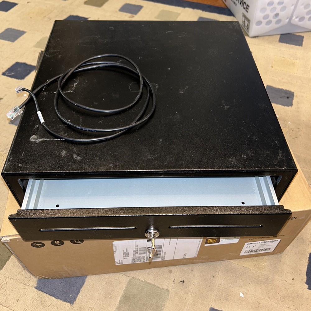 APG Vasario Series 16 in Cash Drawer VB282-BL 1616 Register, Cash Box 2 Keys