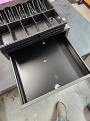 16″ CASH DRAWER HEAVY DUTY P.O.S 5 BILLS 5 CHANGE BY HEARTLAND – NEW – NO LOCK