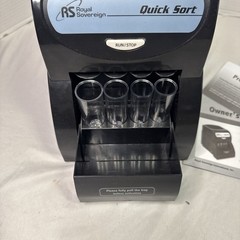 Royal Sovereign Quick Top Coin Sorting Machine QS-1AC/ COIN ROLLS TESTED/works!