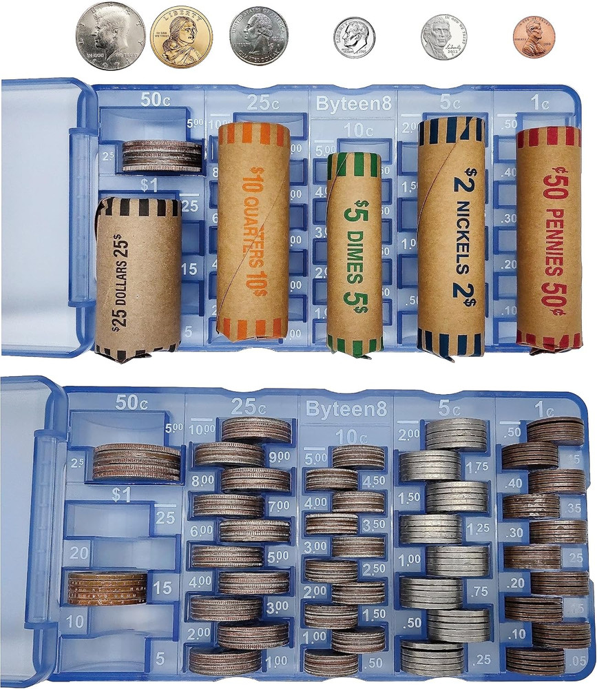 Coin Counter Coin Sorter｜2Packs Mini Coin Counter Tray Coin Sorter Tray