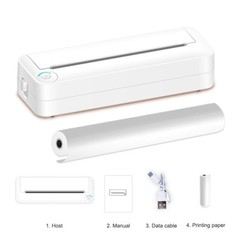 A4 Portable Paper Printer Thermal Printing Wireless Compatible with Android C5P8