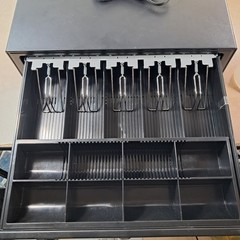 Cash Drawer Register 5 Bill 5 Coin Black Lock w Key RJ11 Cable 16′ x 16′ Inch