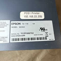 EPSON TM-T70II M296A Thermal POS Receipt Printer w Ethernet Port UNTESTED