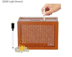 Cash Vault Wooden Savings Box Cash Saver Money Saving Challenge