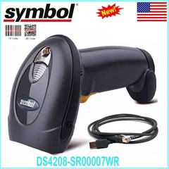 Zebra Symbol DS4208-SR00007WR 2D QR Code Barcode Scanner USB Reader Kit