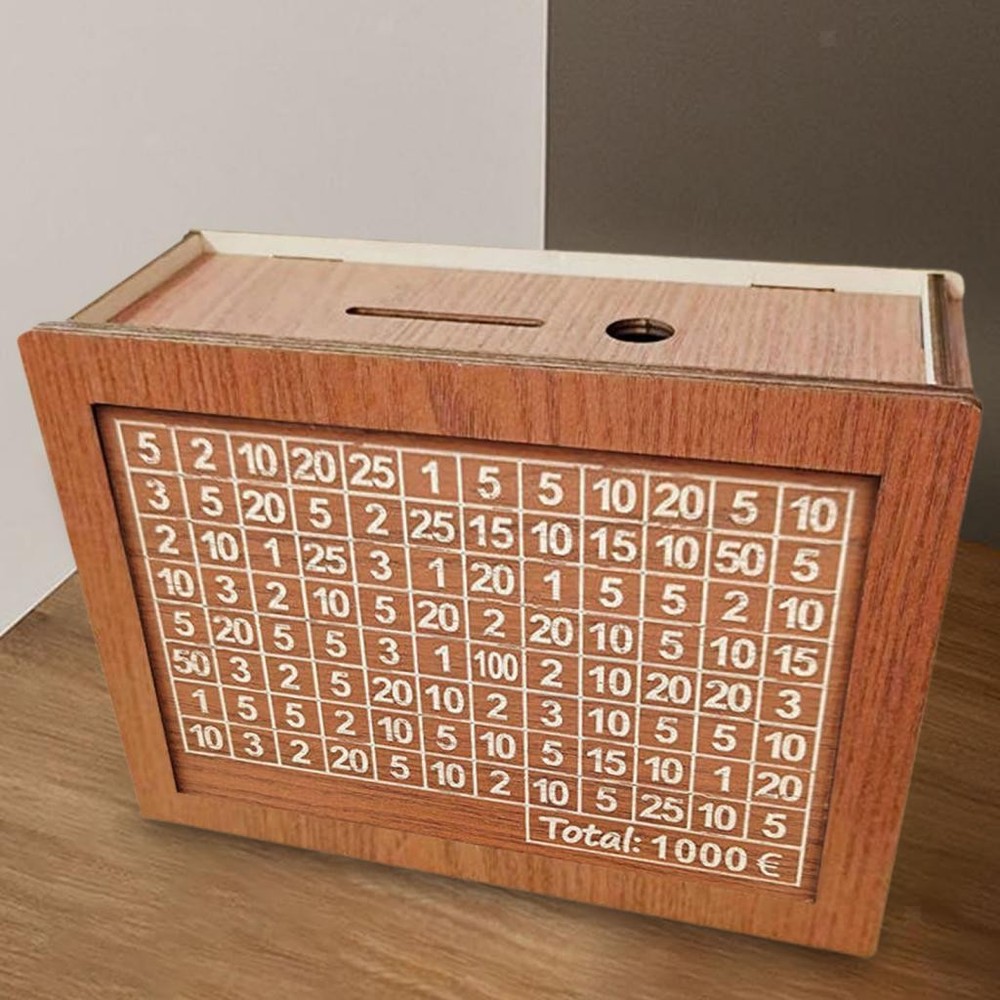 Wooden Money Box Kids Adults Money Box Money Saver Portable Retro Change Box