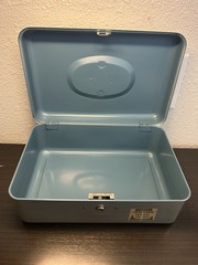 Vintage Standard Federal Savings Silver Metal Cash/Utility Box Free Shipping