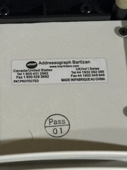 Bartizan Addressograph Manual Credit Card Imprint Machine