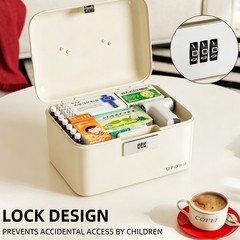 Double Layer Password Storage Box Household Storage Organizing Box Birthday Gift