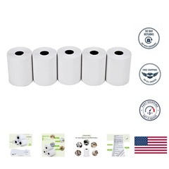 2 1/4″ x 50′ Thermal Receipt Paper Rolls – 5 Pack, Eco-Friendly Quality