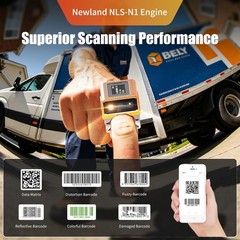 NETUM XR700 Wearable 2D Ring Barcode Scanner with Display, Scanner w/NFC, IP68