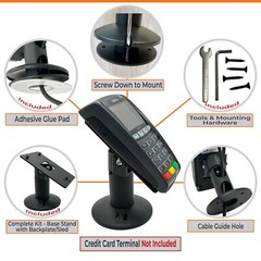 Hilipro Stand for Ingenico iPP320/350 – Sturdy Metal – 4.7″ Tall – Swivel and