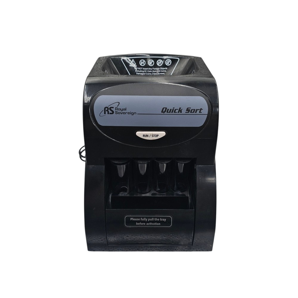 Royal Sovereign QS-1AC Quick Sort Coin Sorter Counter Machine Tested Works