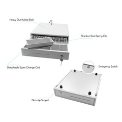 Heavy Duty 4 Grid 3 Gear POS Cash Drawer With Lock RJ11 Interface V1