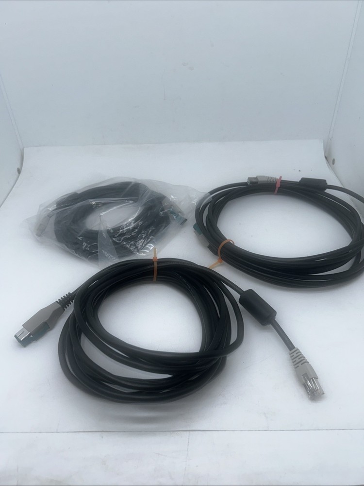 (3) VERIFONE CBL132-004-05-A, RJ45 to 12V PWR USB for MX915 / MX925 – 5M J30