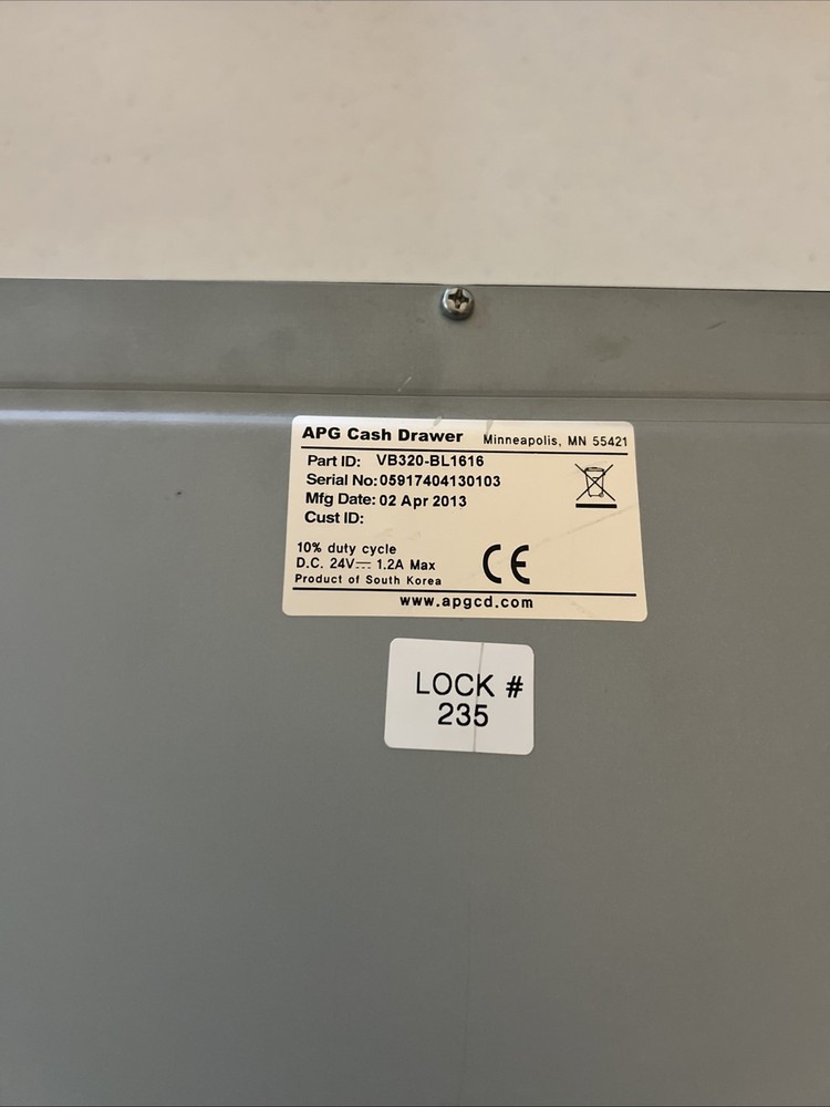 APG Vasario Cash Drawer (‎VB320-BL1616)