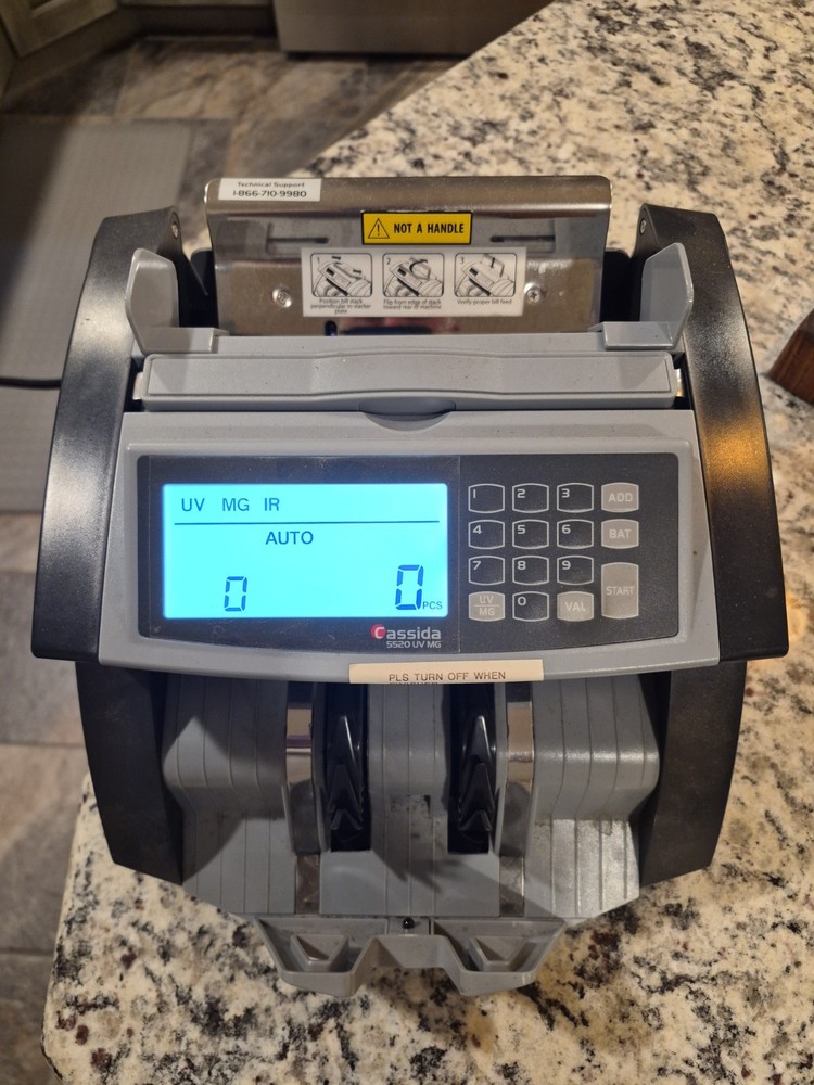 Cassida 5520UVMG Bill Counter, Wired Electric w/ Counterfeit Detection