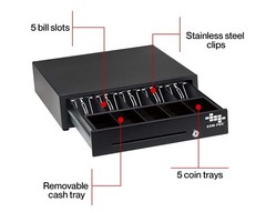 EOM POS Heavy Duty Cash Drawer with Mounting Brackets for Receipt Printers