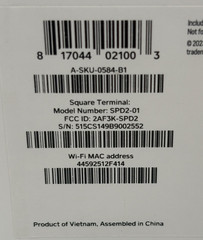 Square Terminal Credit Card Machine – Used in Box SPD2-01