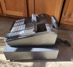 Sharp XE-A507 Electric Cash Register With Drawer NO KEY TESTED Business Black