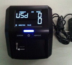 Counterfeit Bill Money Detector Machine with LCD Display, Portable Compact US…