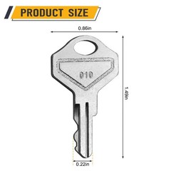 010 Key for Drawers, Cash Drawer Key Set Compatible with M-S Cash Drawer Mode…