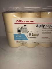 Office Depot® Brand 2-Ply Paper Rolls,2 3/4″ x 85′, Canary/White,Pack Of 10-RARE