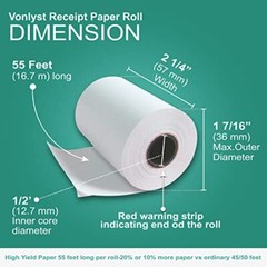 Receipt Paper Roll for Valor Paytech VL 110 and VL 500 Credit Card Machine 20…