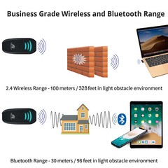 Portable Mini Wireless Bluetooth Barcode Scanner Rechargeable 1D & 2D Scan Gun