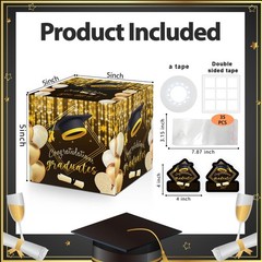Graduation Money Box Gift Surprise Cash Gift Pull Out Card DIY Set 35 Bags
