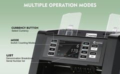 Money Counter Machine Mixed Denomination Bill Value Counting Note Cash Counter