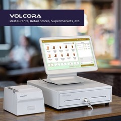 Volcora 13″ Cash Register Drawer for Point of Sale – 4 Bill 5 Coin, White