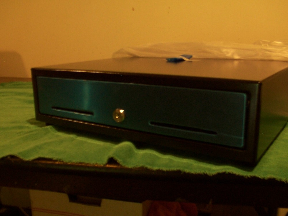 NEW M-S MS Cash Drawer w/ Till Key & Cable RJ11 CF-405BX-M-B