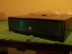 NEW M-S MS Cash Drawer w/ Till Key & Cable RJ11 CF-405BX-M-B
