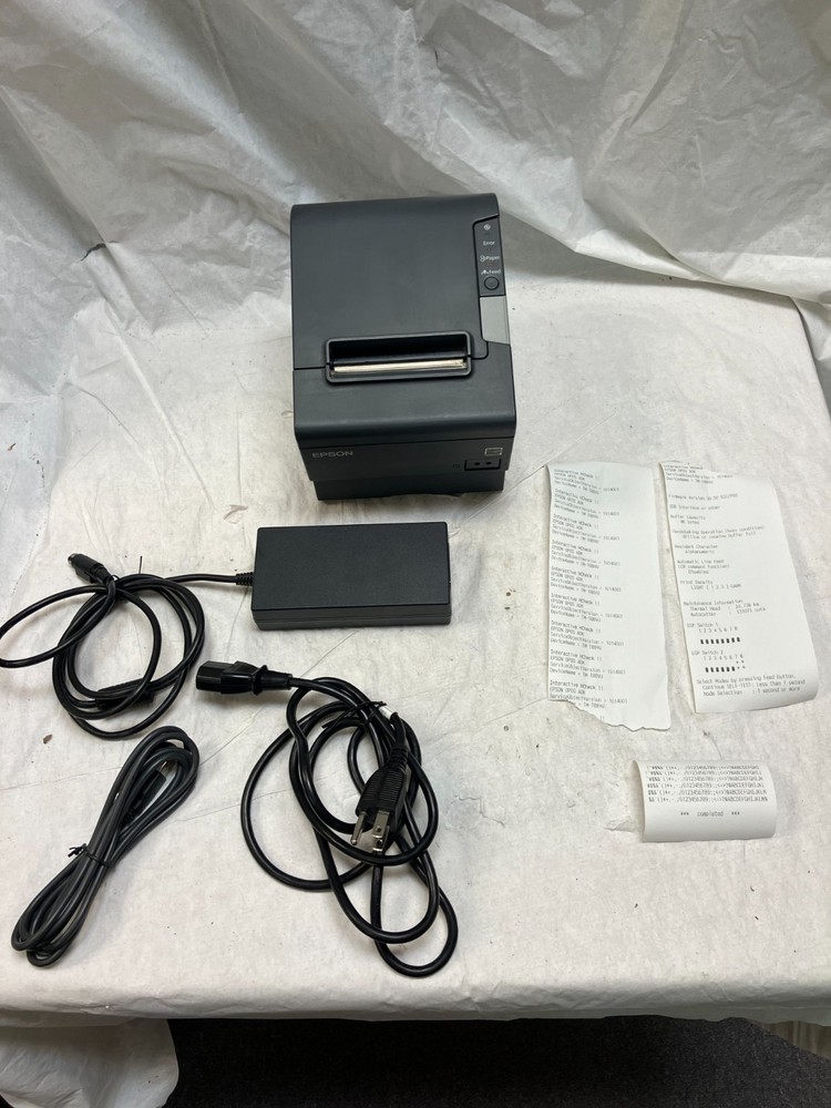 Epson TM-T88V M244A Thermal POS Receipt Printer USB MODEL Power Supply + Cables