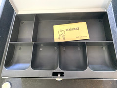 MMF 221-6180-01 Steel Low Profile Cash Box with Security Lock 2 Keys Included